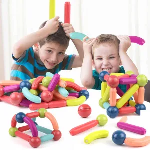 25-144Pcs Magnetic Stick Building Blocks game Set DIY Magnetic Toy Bricks