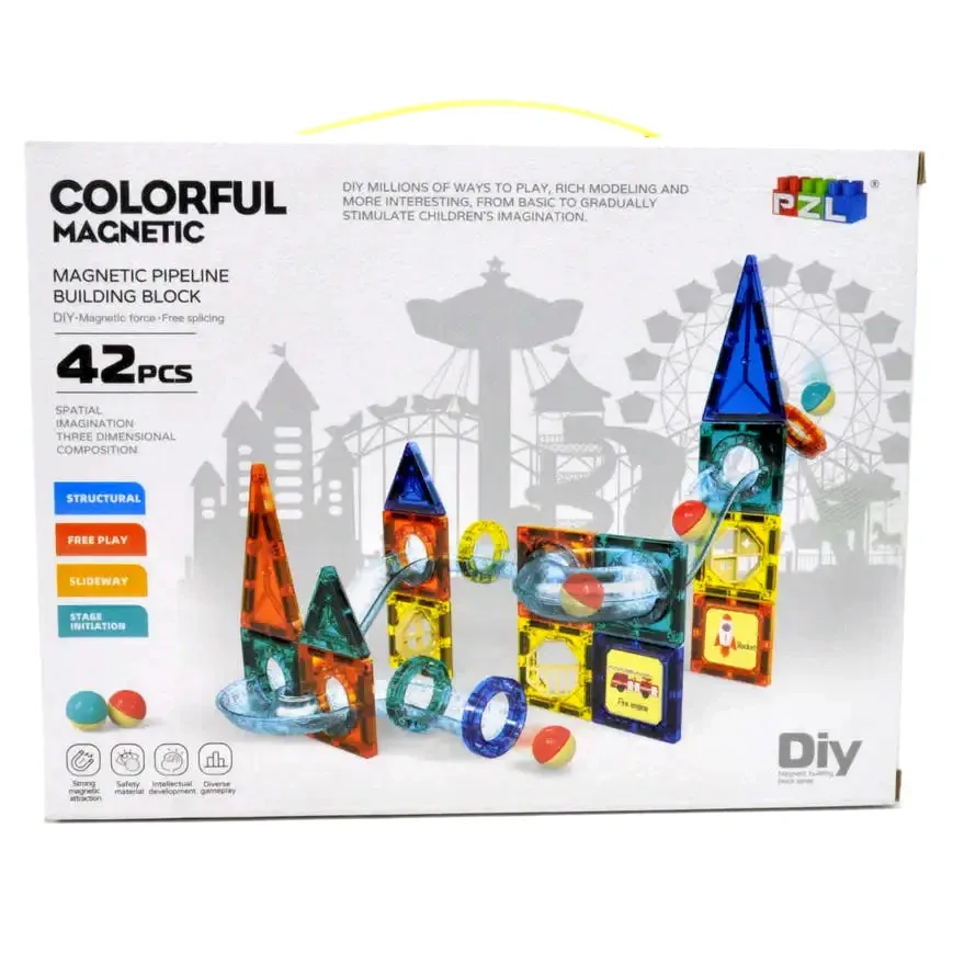 42pcs Magnetic Colorful Building Blocks