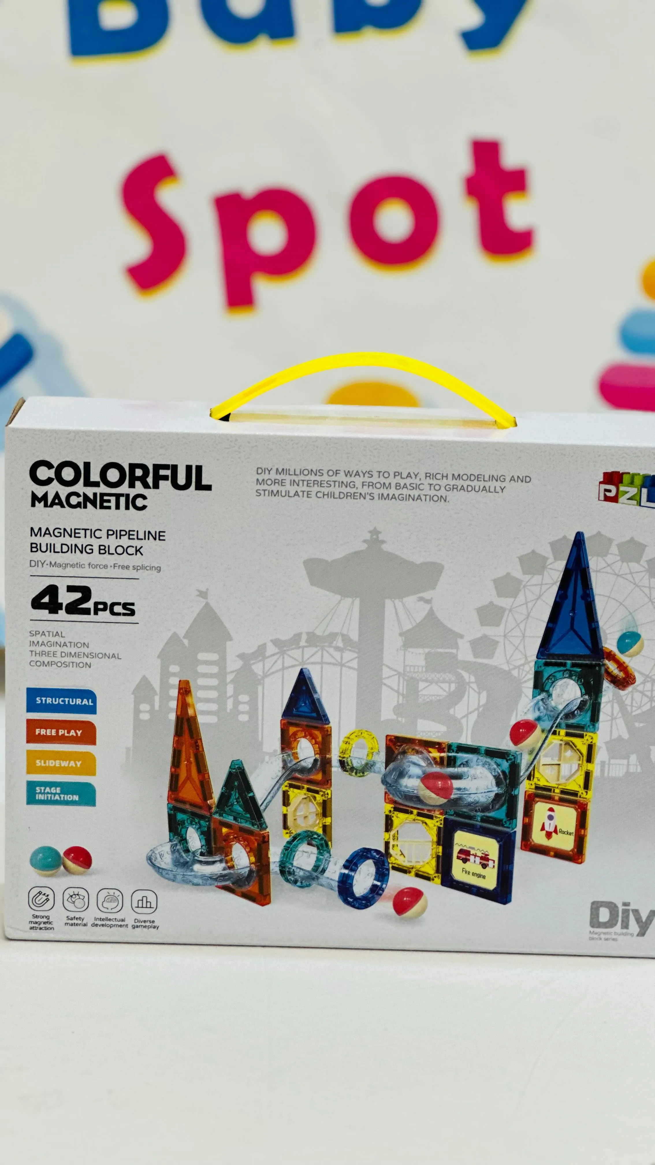 42pcs Magnetic Colorful Building Blocks