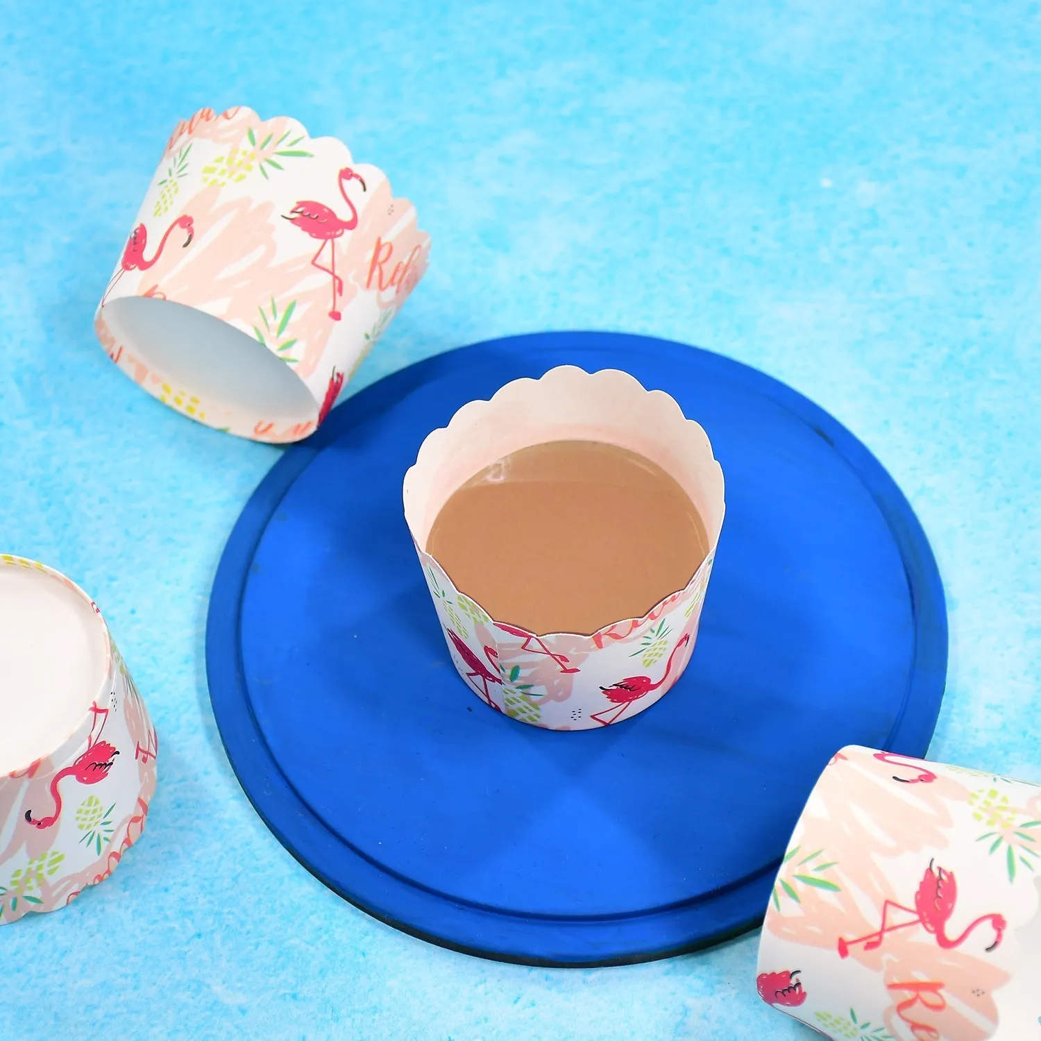 4940 Multi Color Printed Disposable Paper Cups for Tea / Coffee