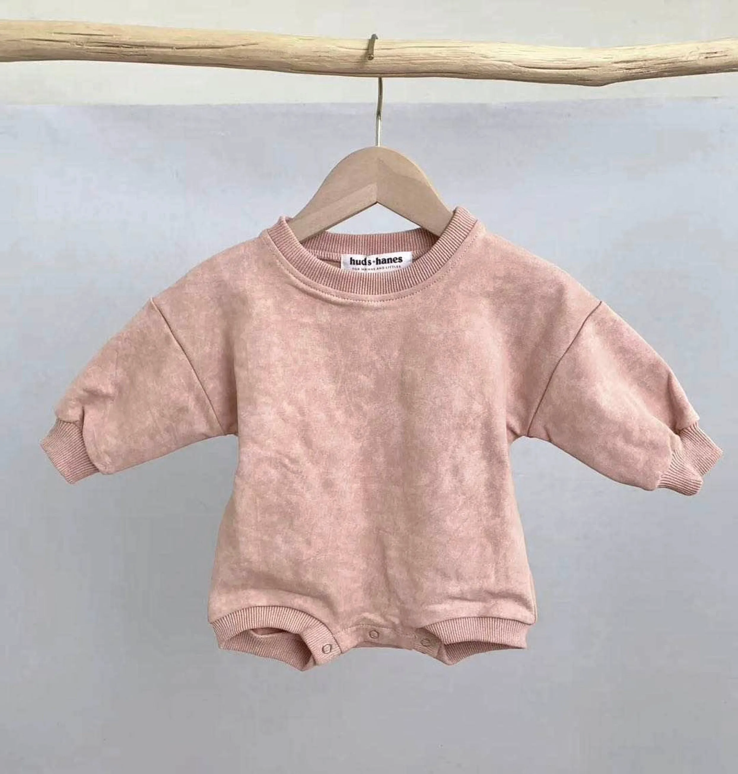 Acid Wash Bubble Sweatshirt Rompers