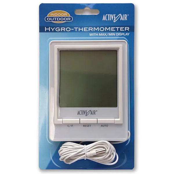 Active Air® Hygro-Thermometer with Jumbo LCD Display, Digital