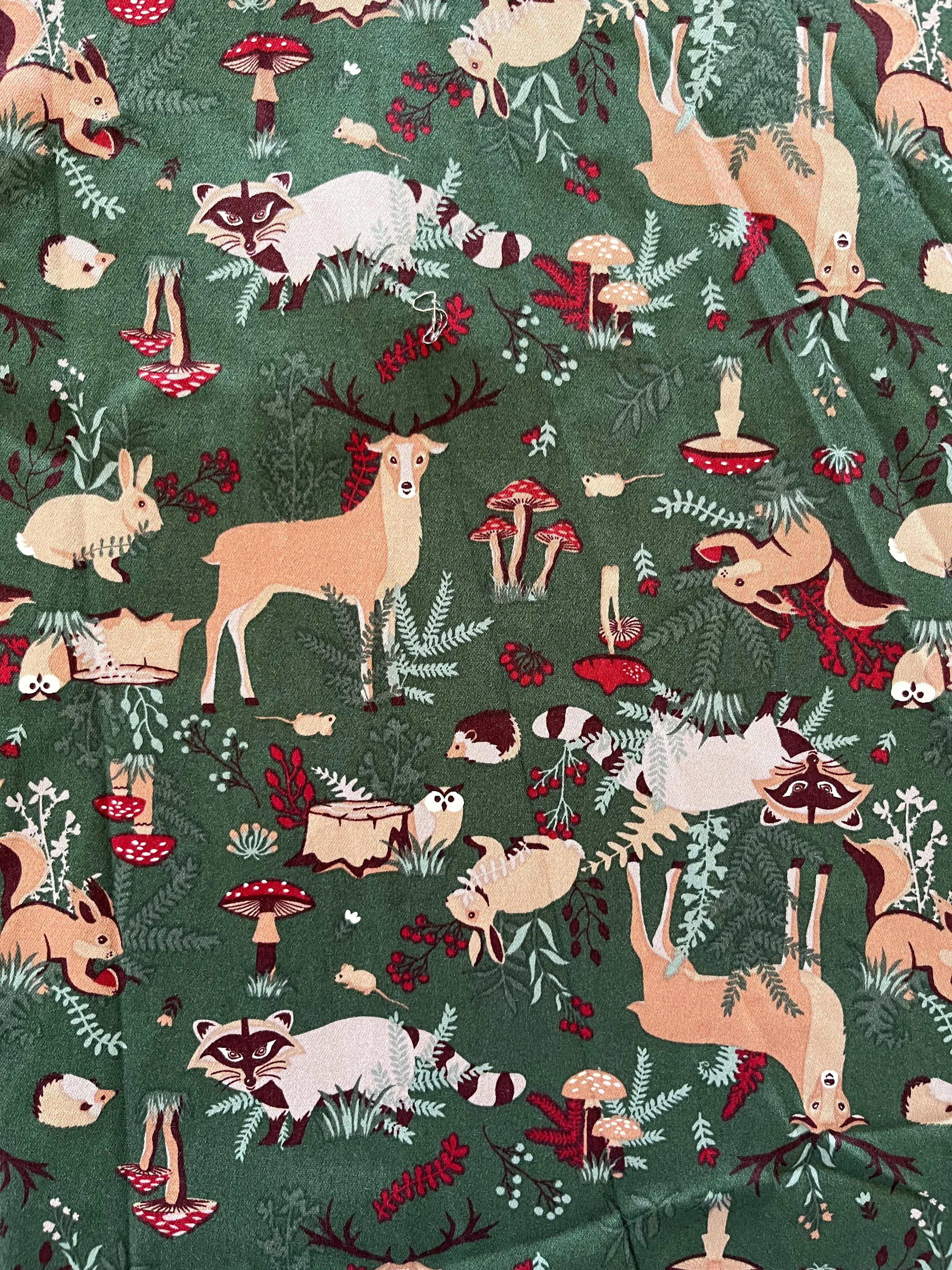 Banned Woodland Creatures Swing Skirt Raccoons Deer Mushrooms