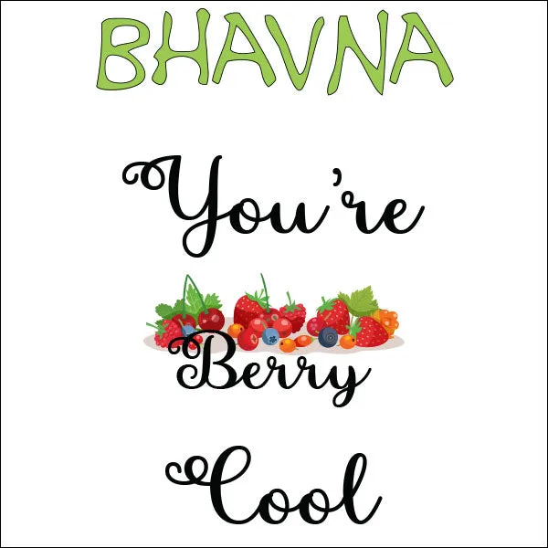 Berry Cool © Personalized Cushion for Girlfriend