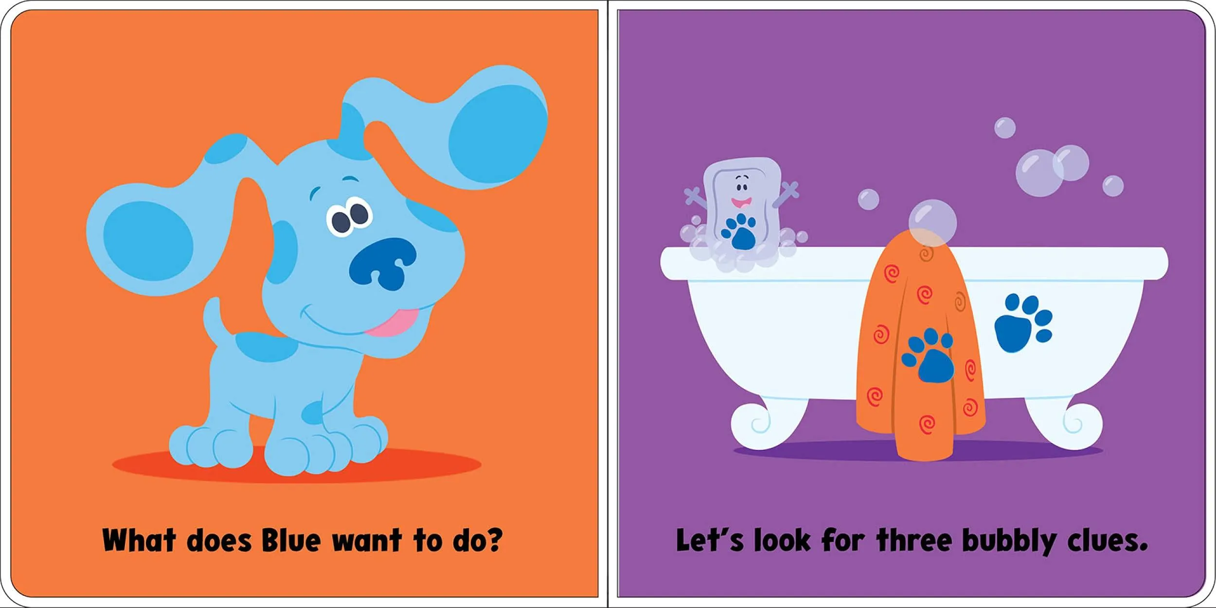 Blue's Clues & you! - Bath Time with Blue - Waterproof Bath Book / Bath Toy