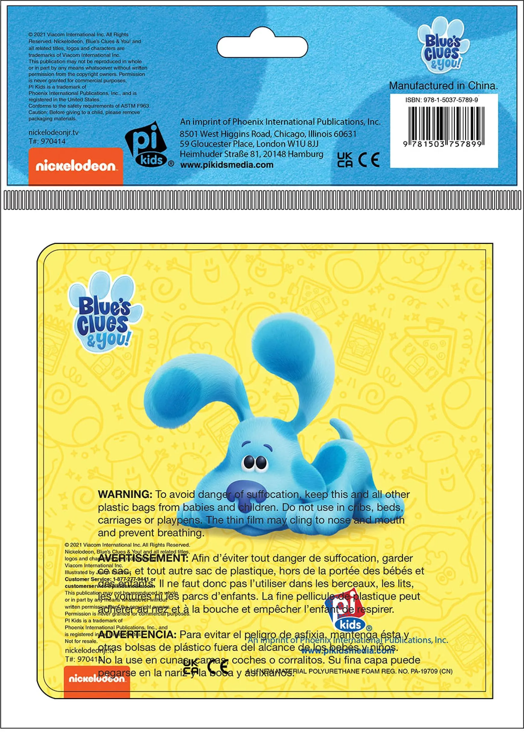 Blue's Clues & you! - Bath Time with Blue - Waterproof Bath Book / Bath Toy