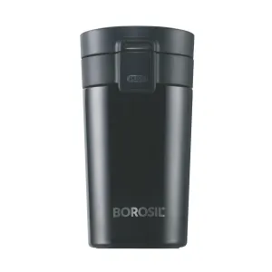 Borosil Hydra Vacuum Insulated 300 ml Coffeemate Stainless Steel Travel Mug, Spill Proof