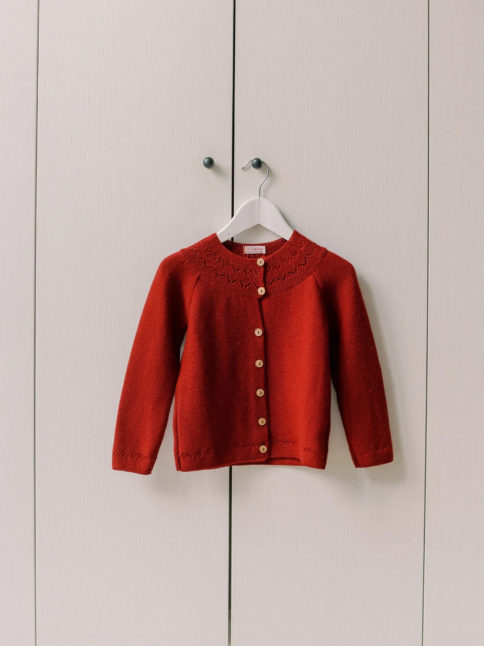 Burgundy Ivana Merino Girl Cardigan