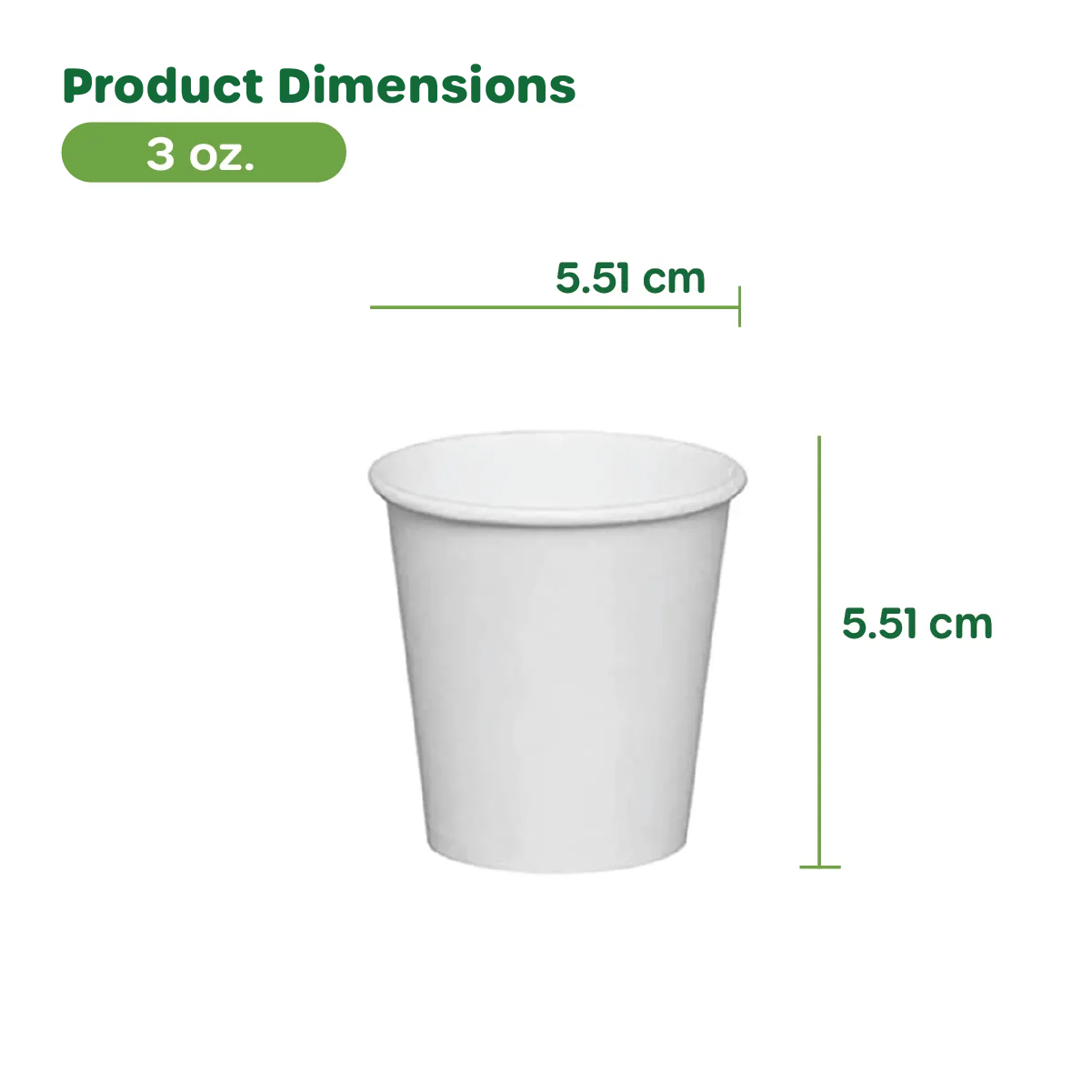 [Case of 3000] 3 oz. White Paper Cups, Small Disposable Bathroom, Espresso, Mouthwash Cups