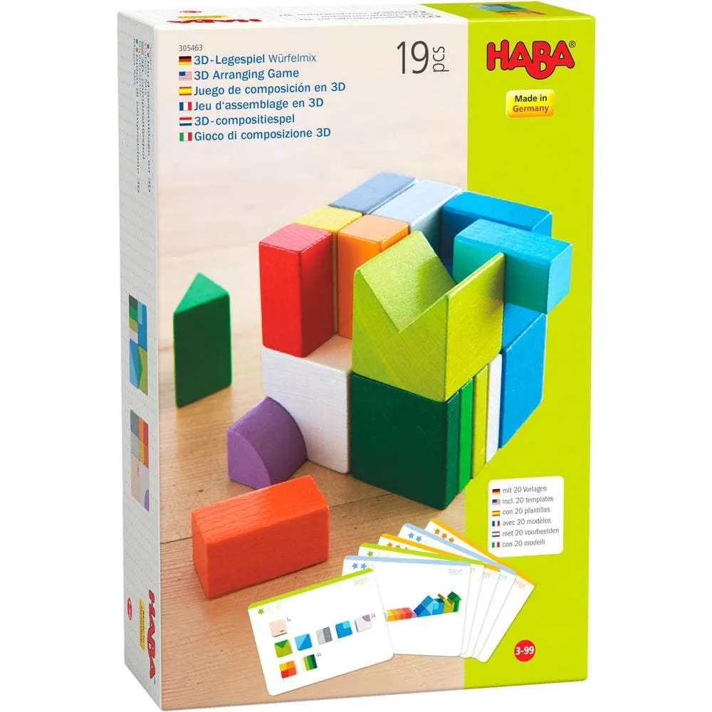 Chromatix 3D Arranging Game Wooden Building Blocks