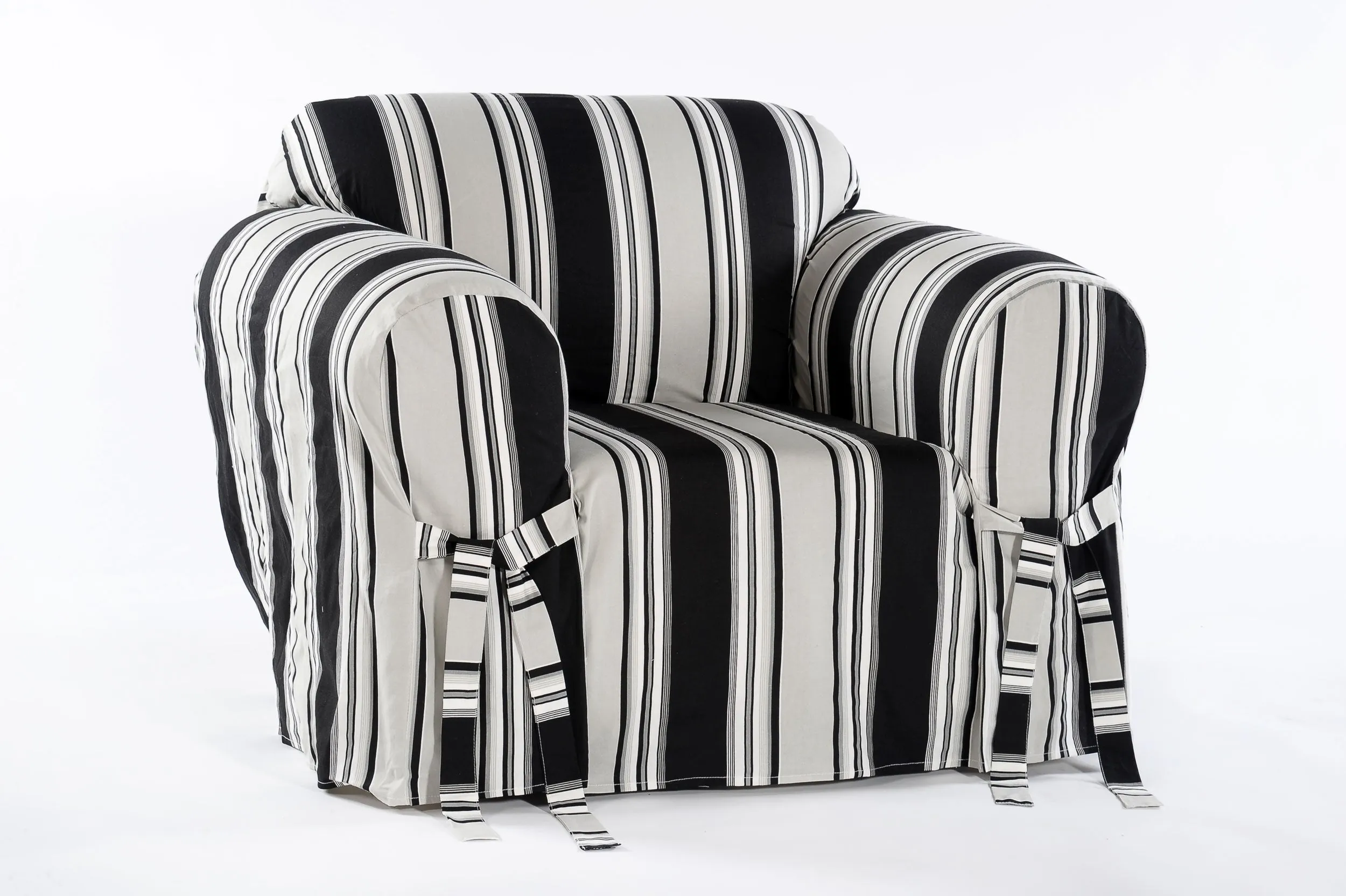 Classic Stripe One Piece Chair Slipcover