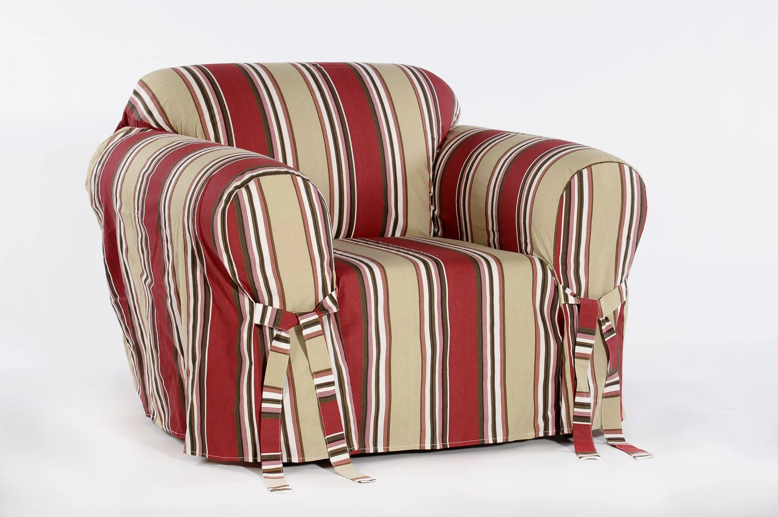 Classic Stripe One Piece Chair Slipcover