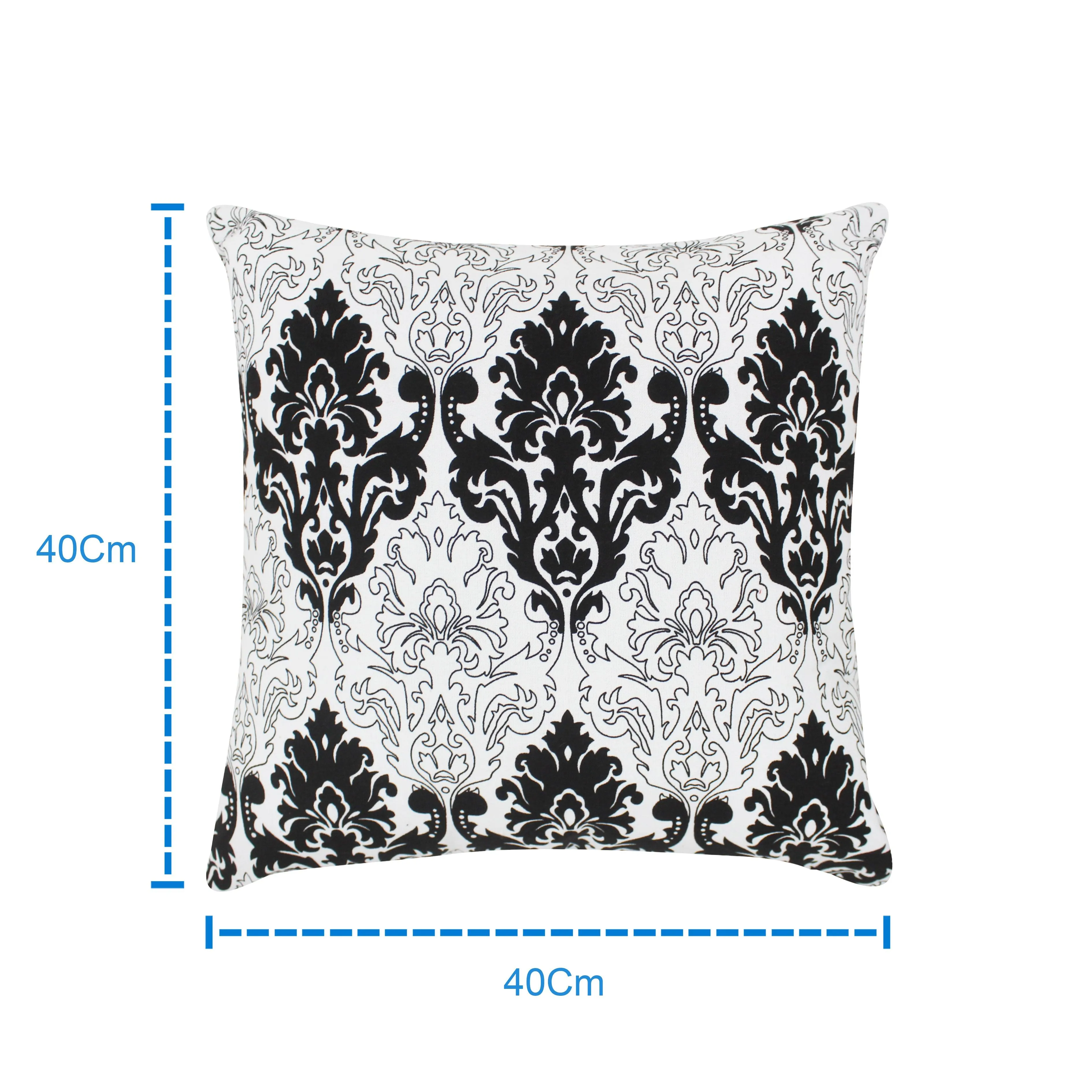 Cotton Black & White Damask Cushion Covers