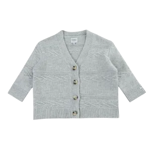 Draine Cardigan | Light Grey Melange