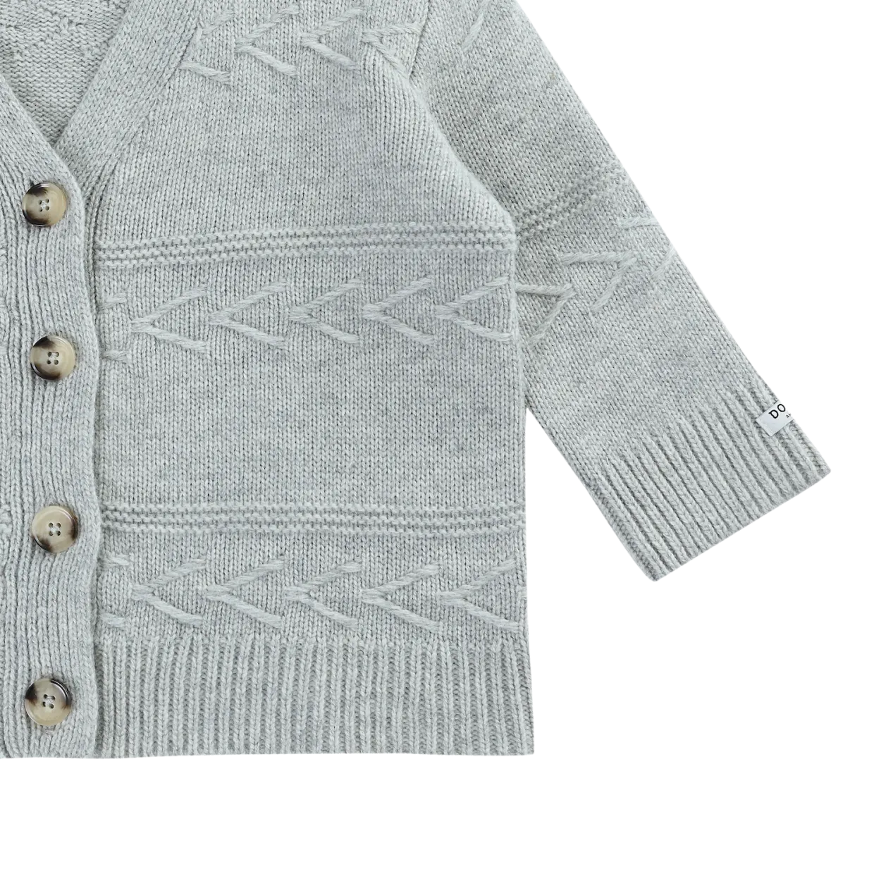 Draine Cardigan | Light Grey Melange