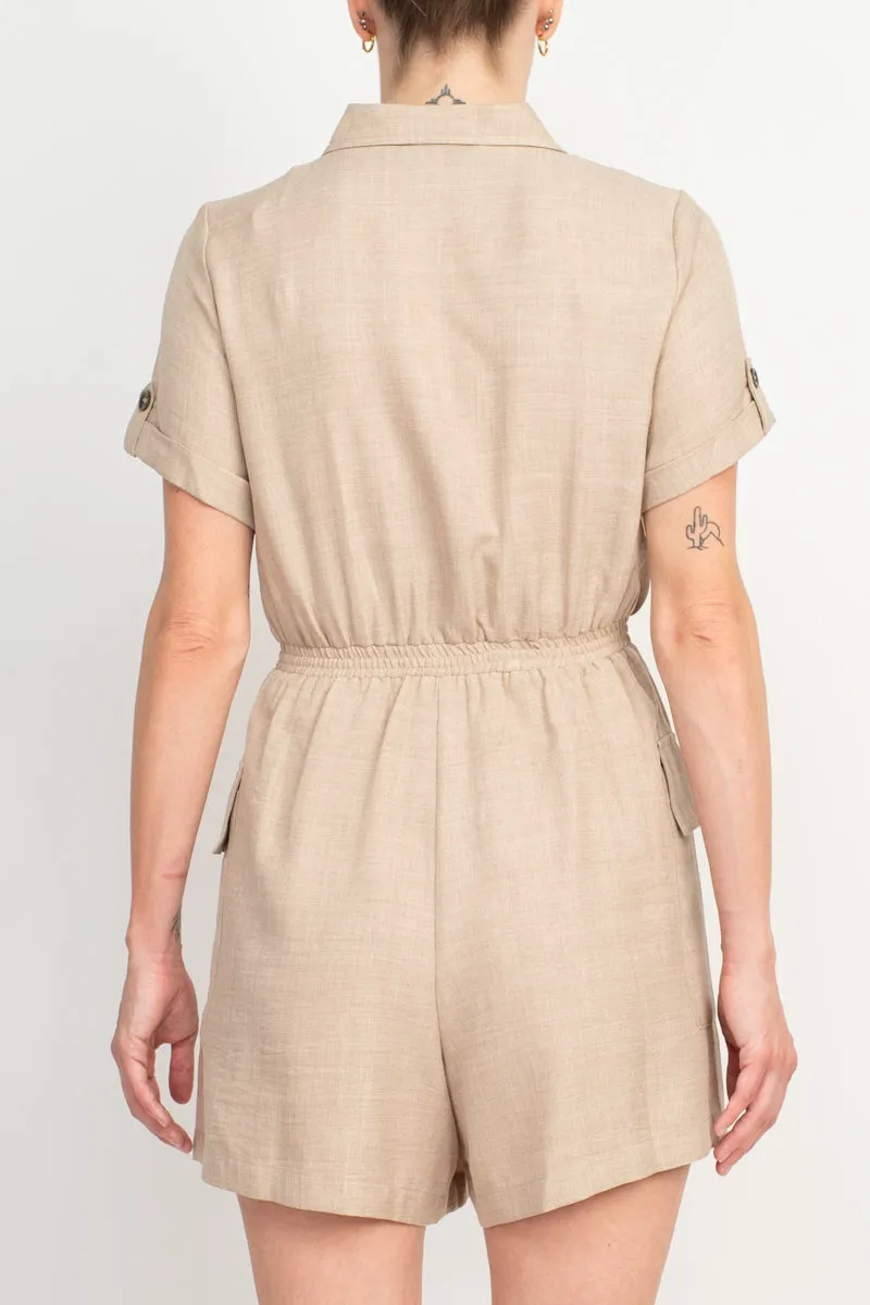 Emma & Michele Shirt Collar Romper