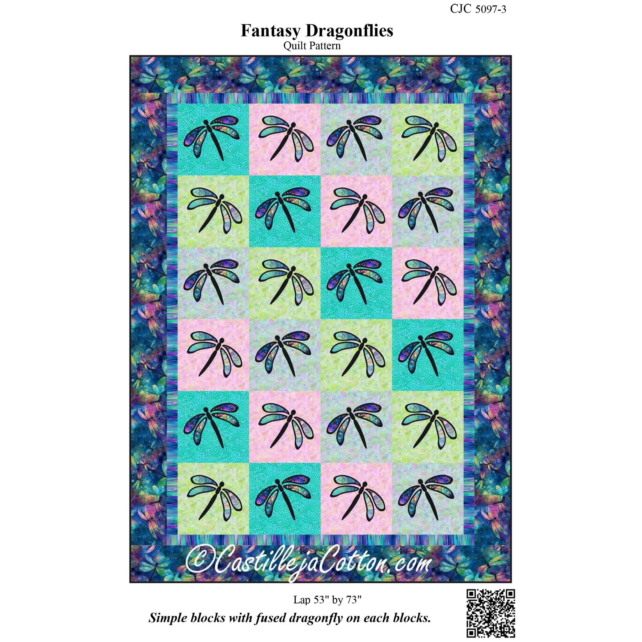 Fantasy Dragonflies Quilt Pattern CJC-50973w - Wholesale Product