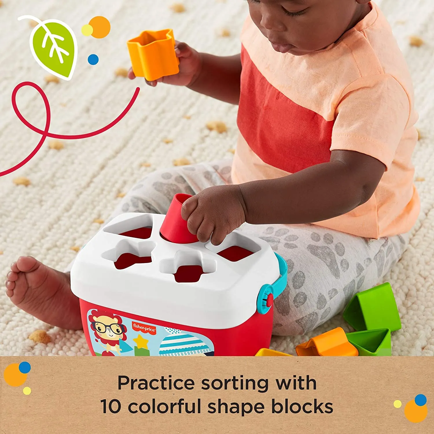 Fisher-Price Baby's First Blocks & Rock-a-Stack, Plant-Based Toys