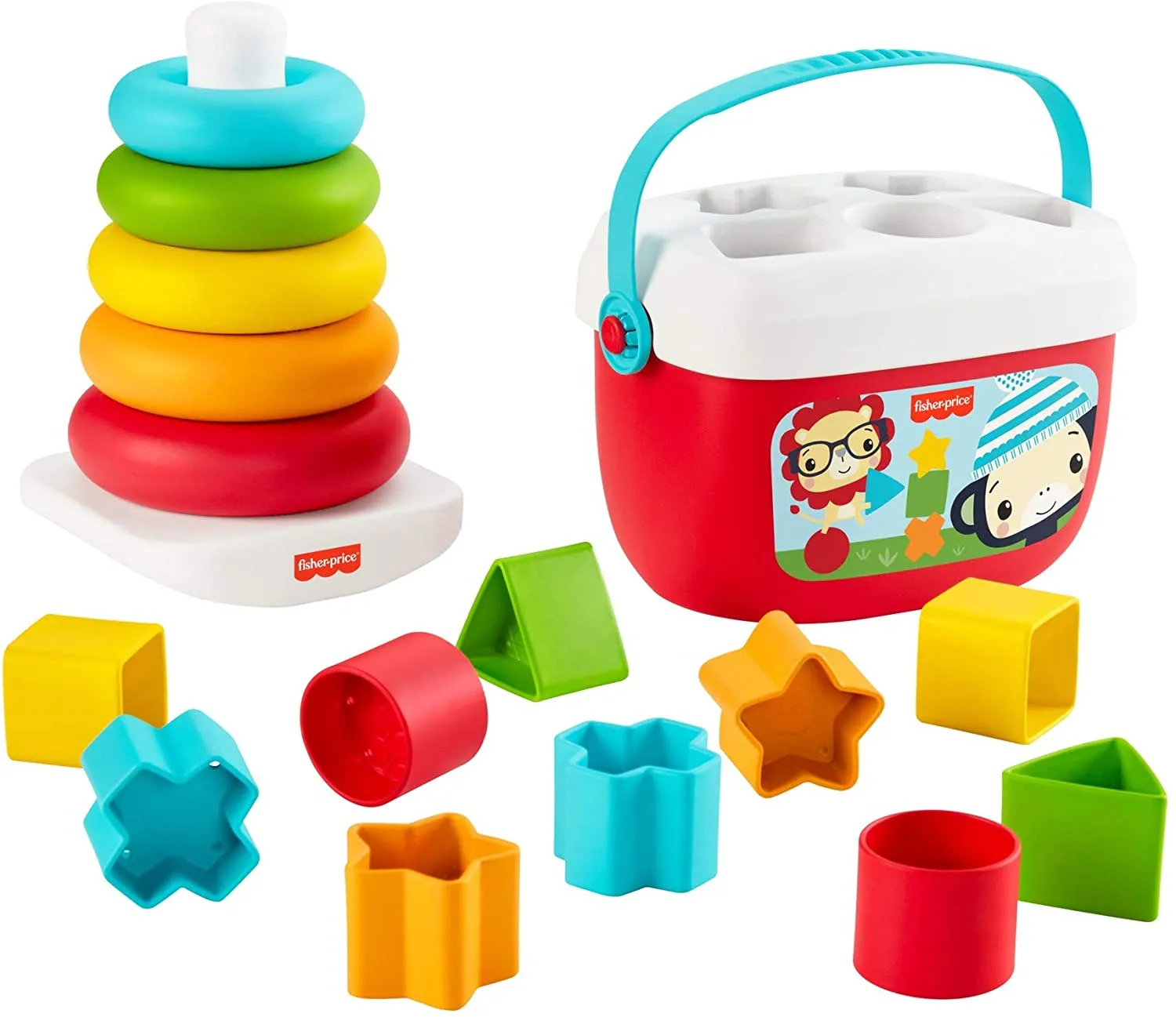 Fisher-Price Baby's First Blocks & Rock-a-Stack, Plant-Based Toys