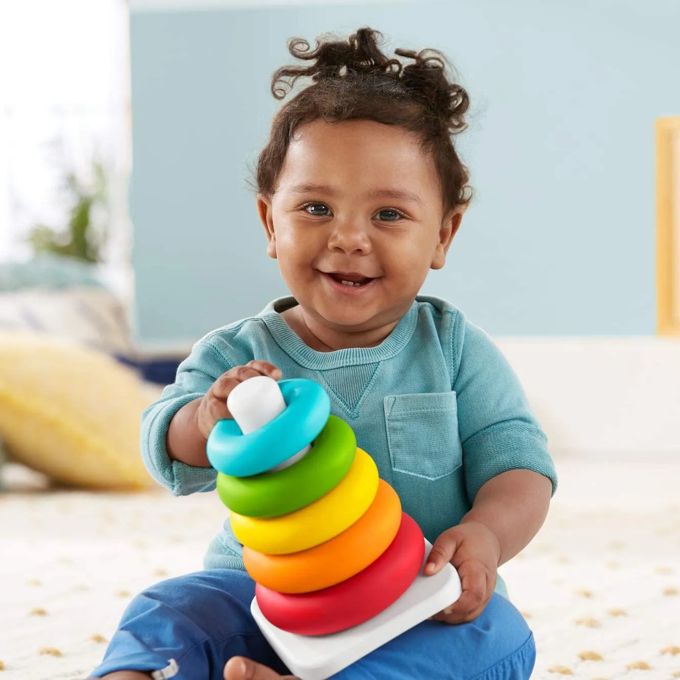 Fisher-Price Baby's First Blocks & Rock-a-Stack, Plant-Based Toys