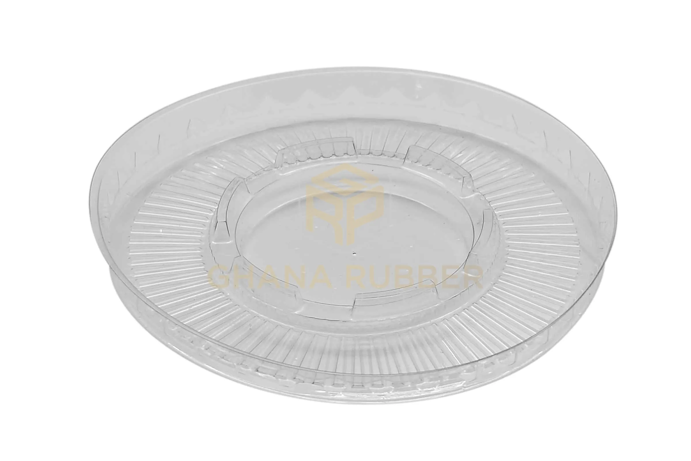 Flat Lids With No Hole Large Size (Transparent)