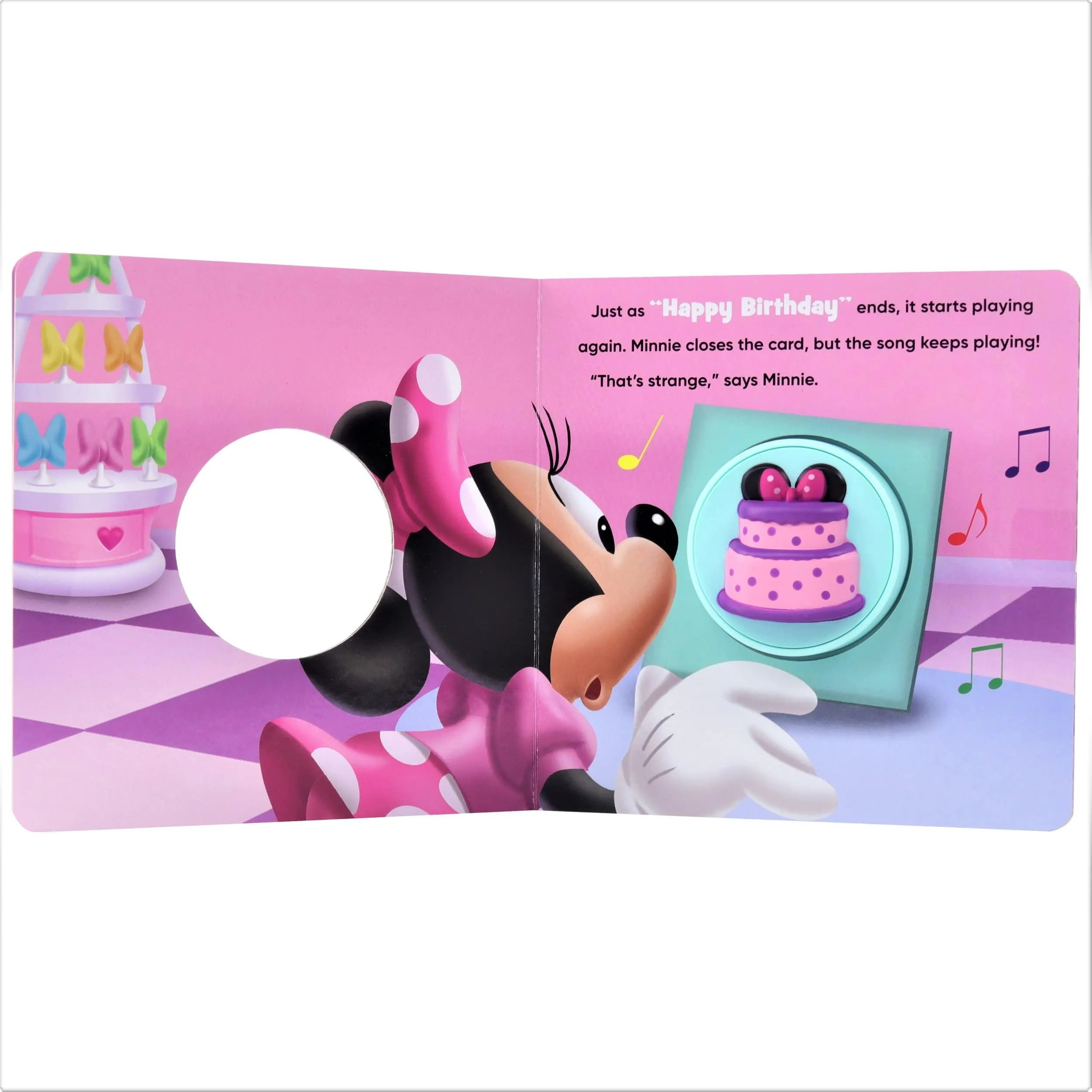 Junior Minnie Mouse - Happy Birthday Surprise! Squishy Button Sound Book - Satisfying Tactile and Sensory Play