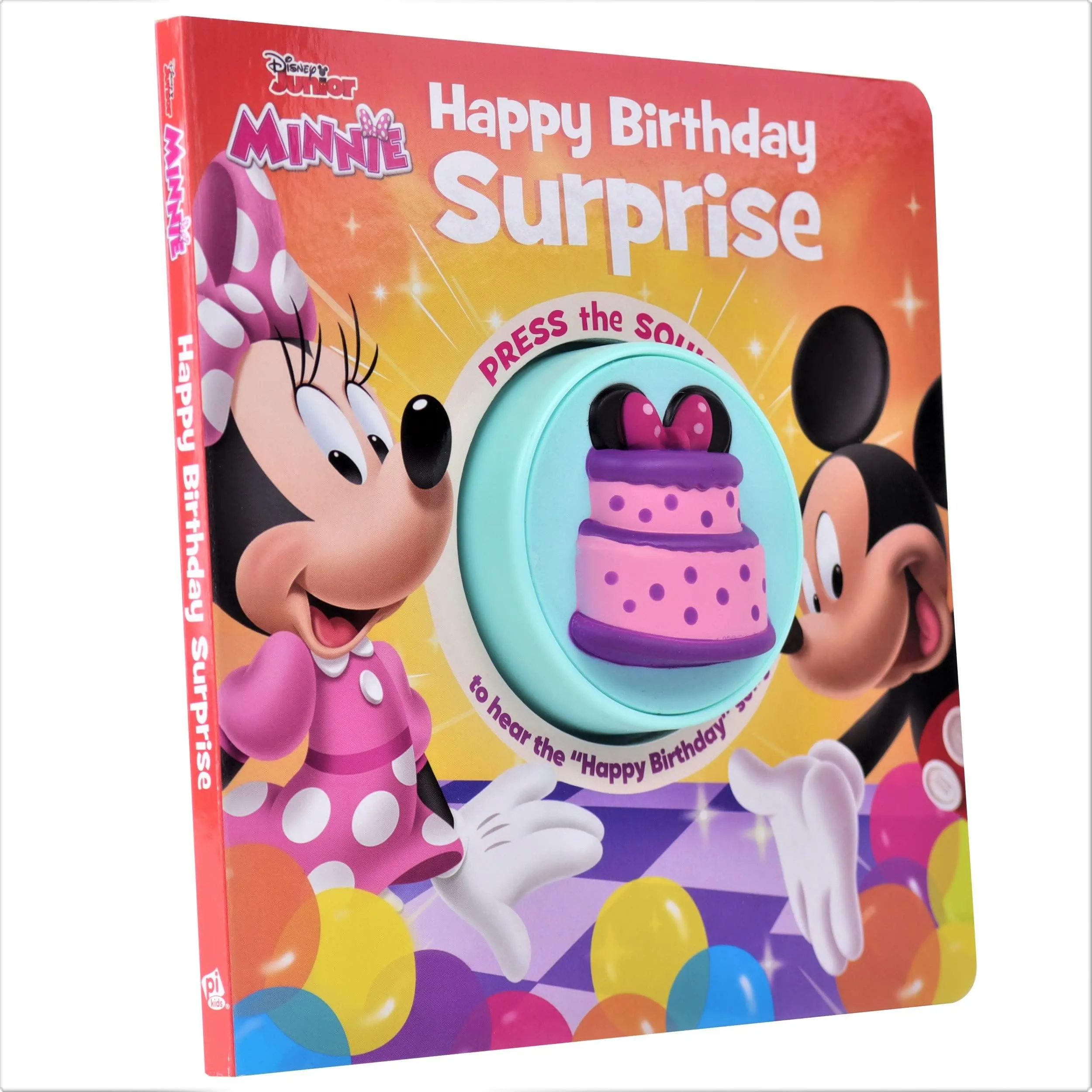 Junior Minnie Mouse - Happy Birthday Surprise! Squishy Button Sound Book - Satisfying Tactile and Sensory Play