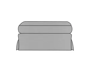 Kate | Bench Footstool Extra Loose Cover | Capri Light Grey