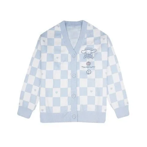 Kawaii Checkered Cardigan