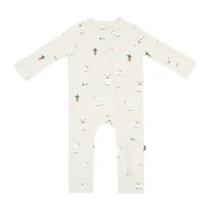 Kyte Baby Printed Zippered Romper in Goat