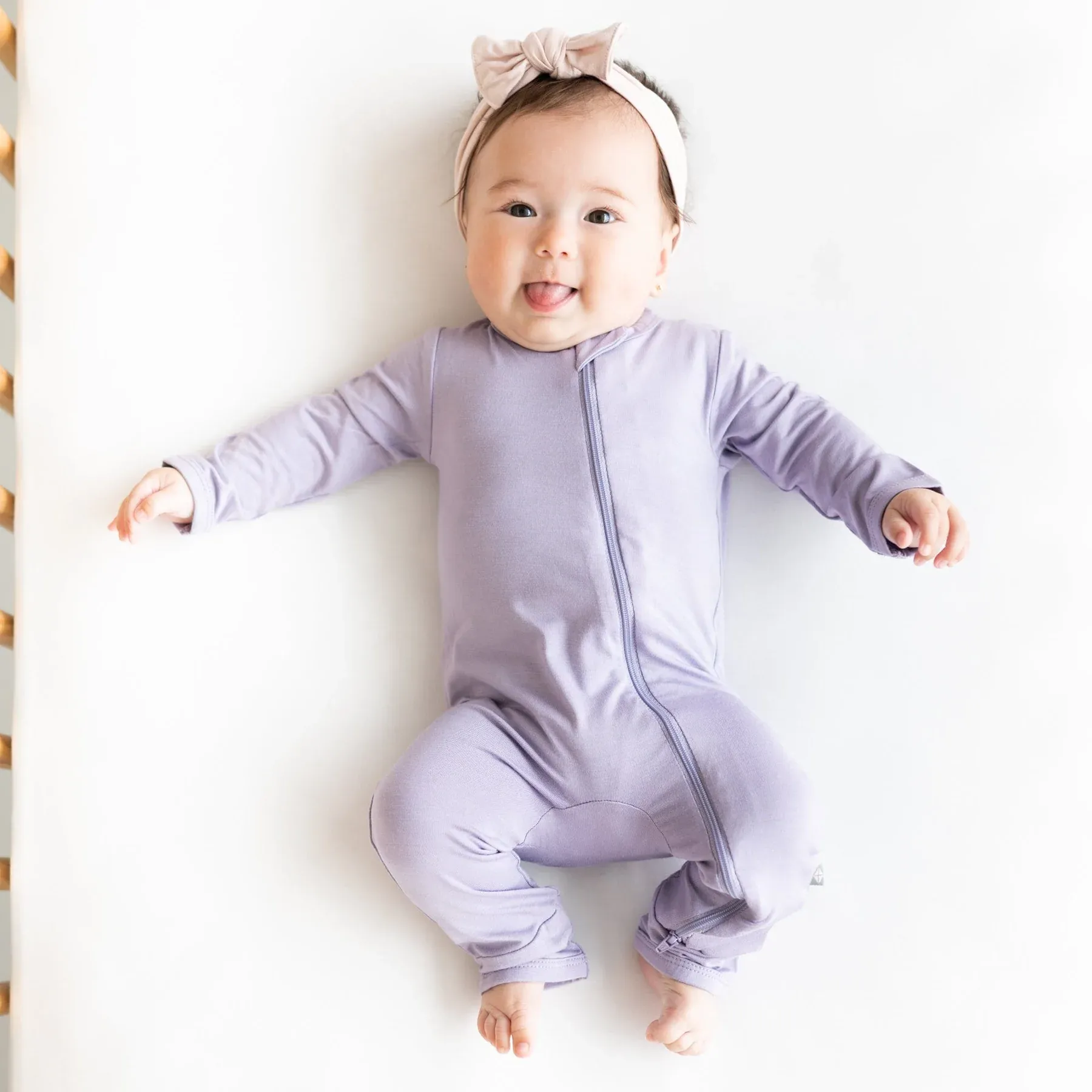 Kyte Baby Zippered Romper in Taro