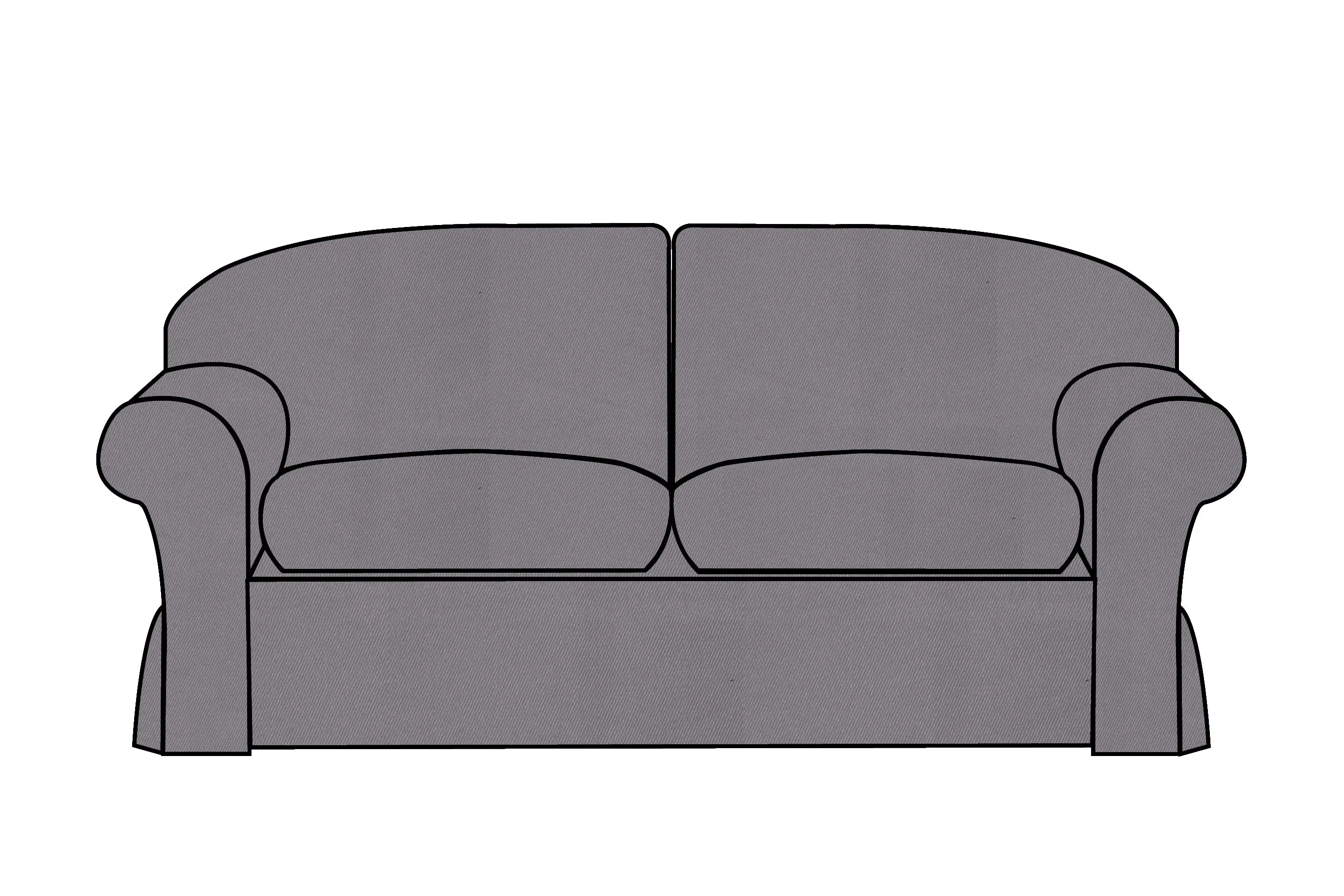 Madrid | 3 Seater Extra Loose Cover | Miami Charcoal