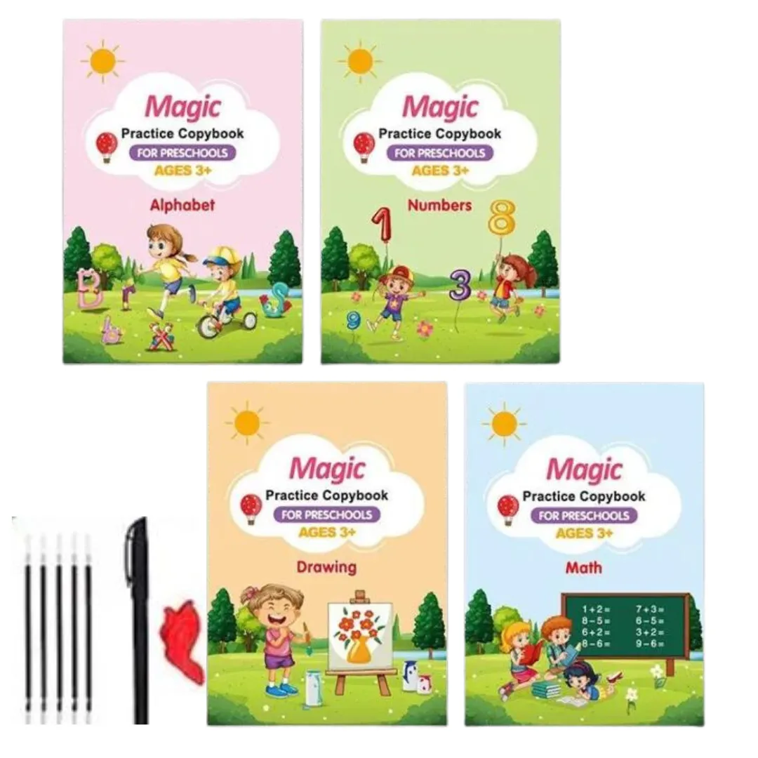 Magic Stencil Reusable Learning Workbook Set