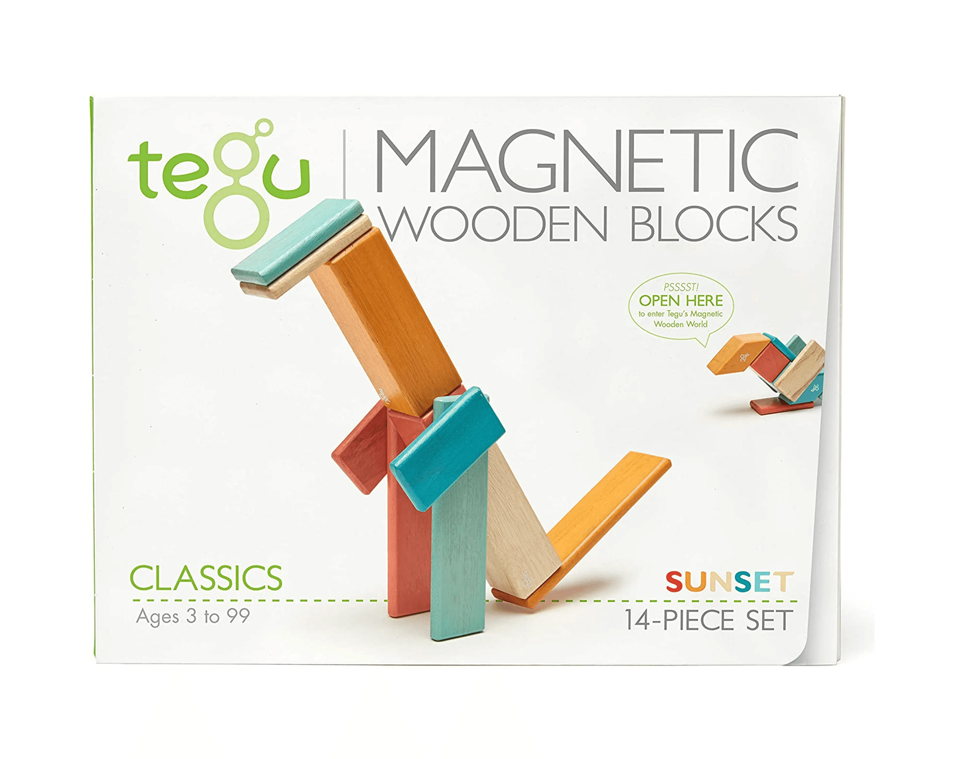 Magnetic Wooden Blocks - 14 Pieces