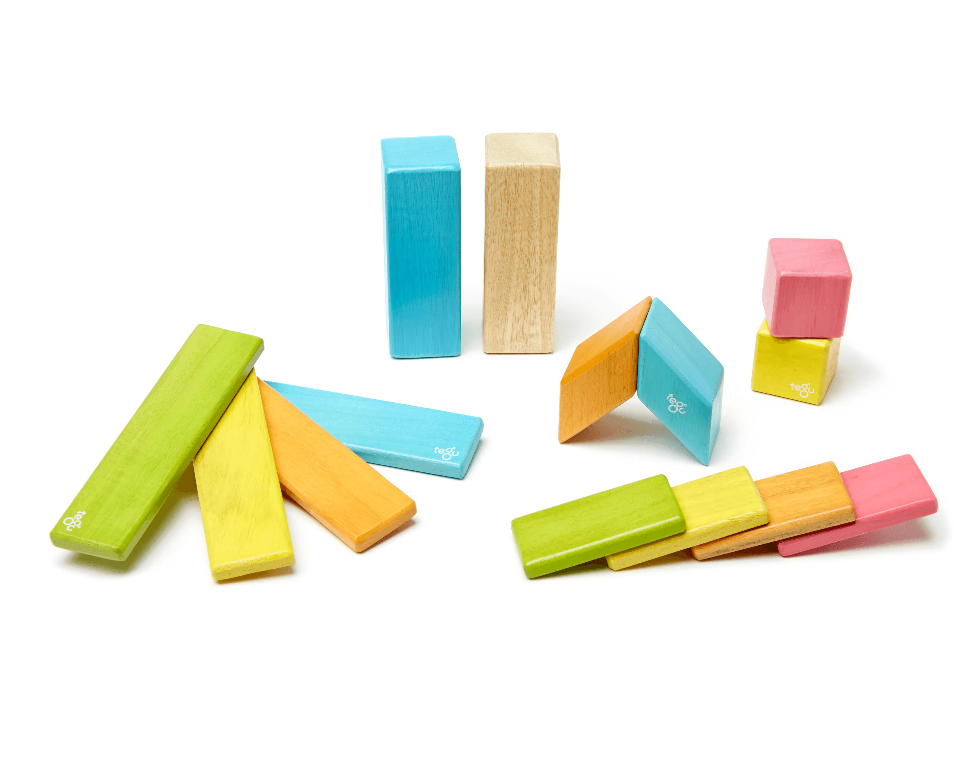 Magnetic Wooden Blocks - 14 Pieces