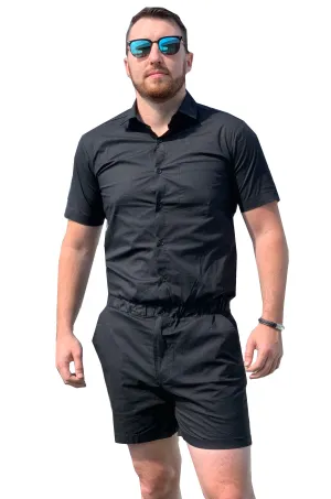 Male Romper - Black