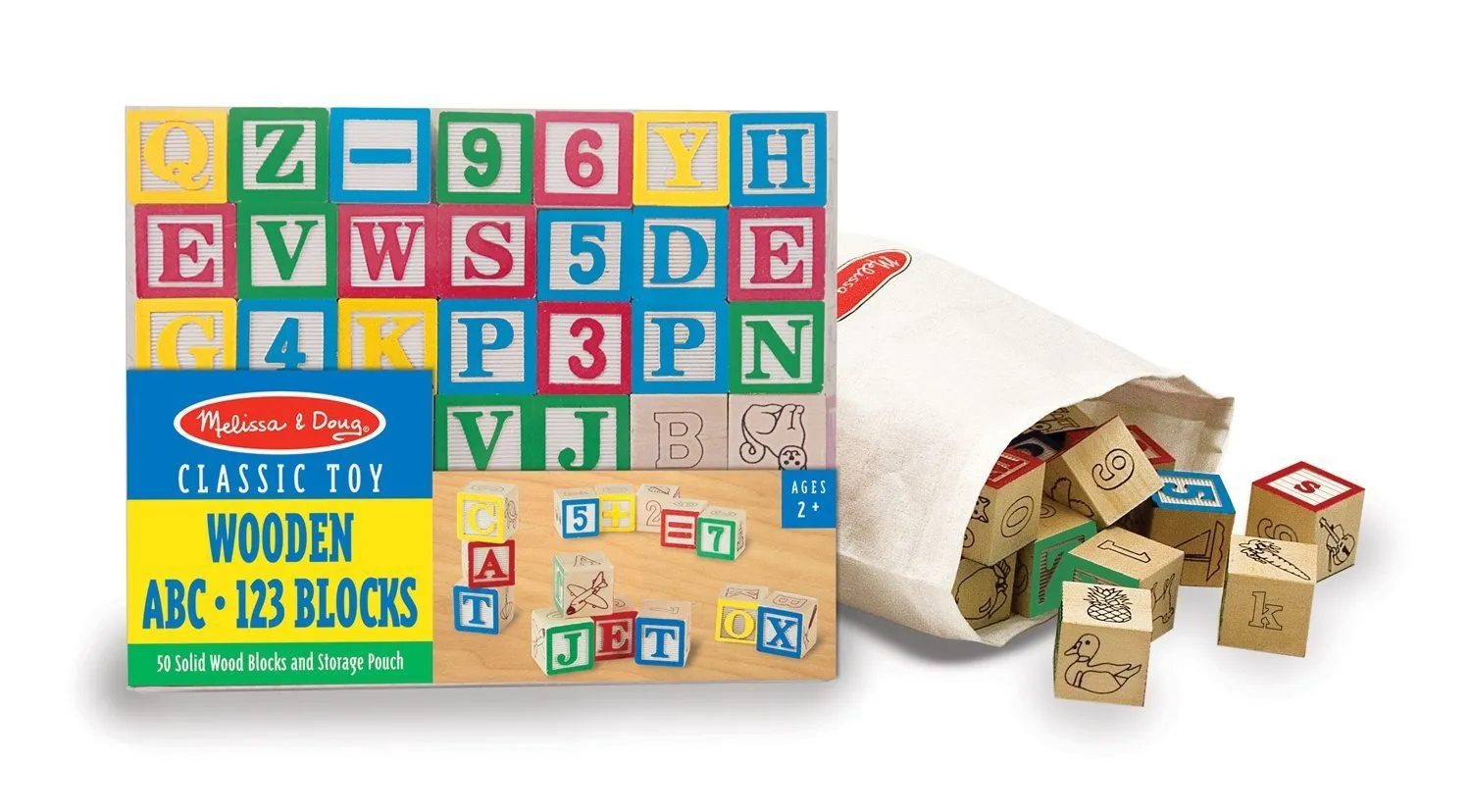 Melissa & Doug - Wooden ABC 123 Blocks