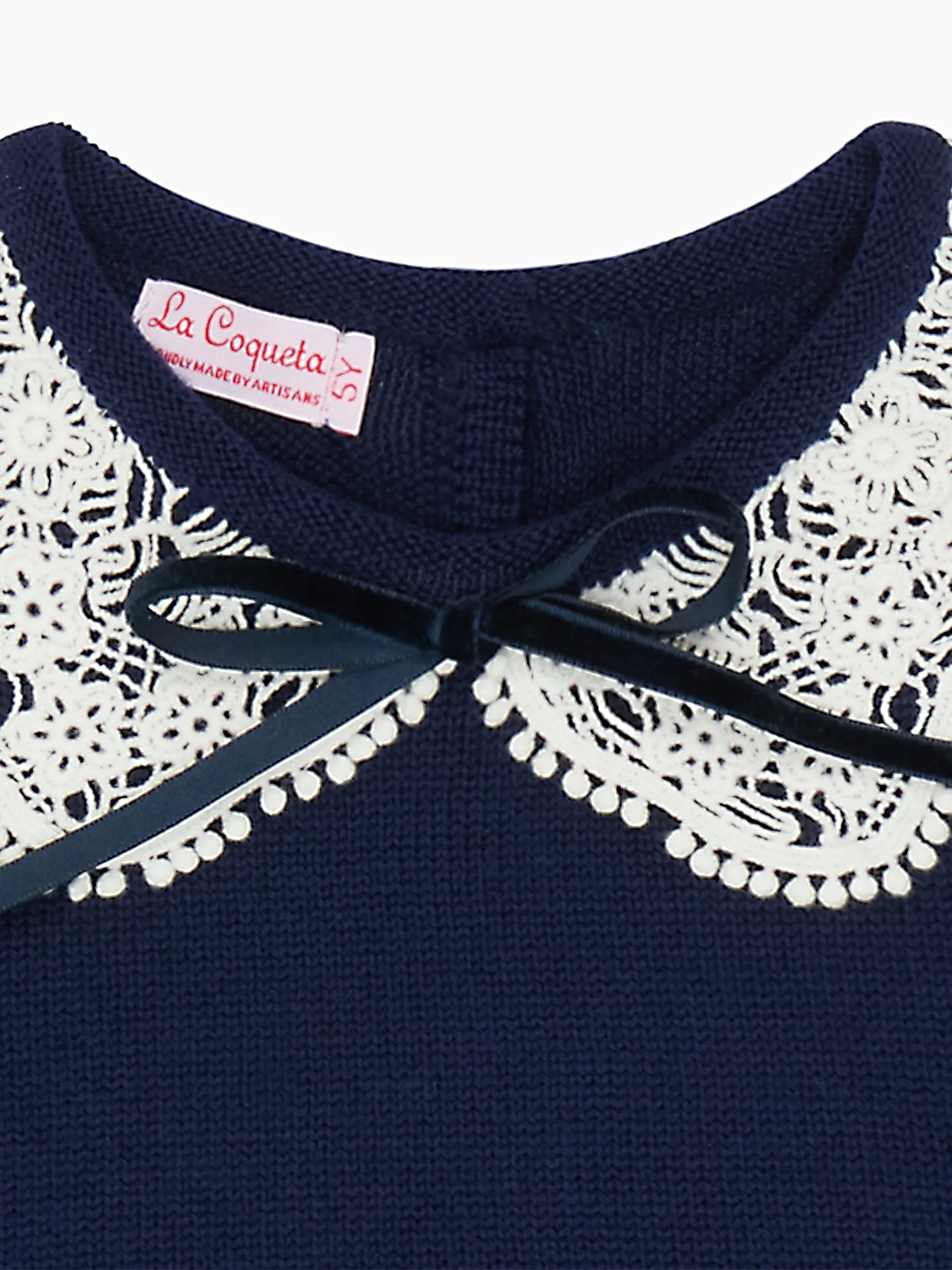 Navy Blanca Merino Girl Jumper