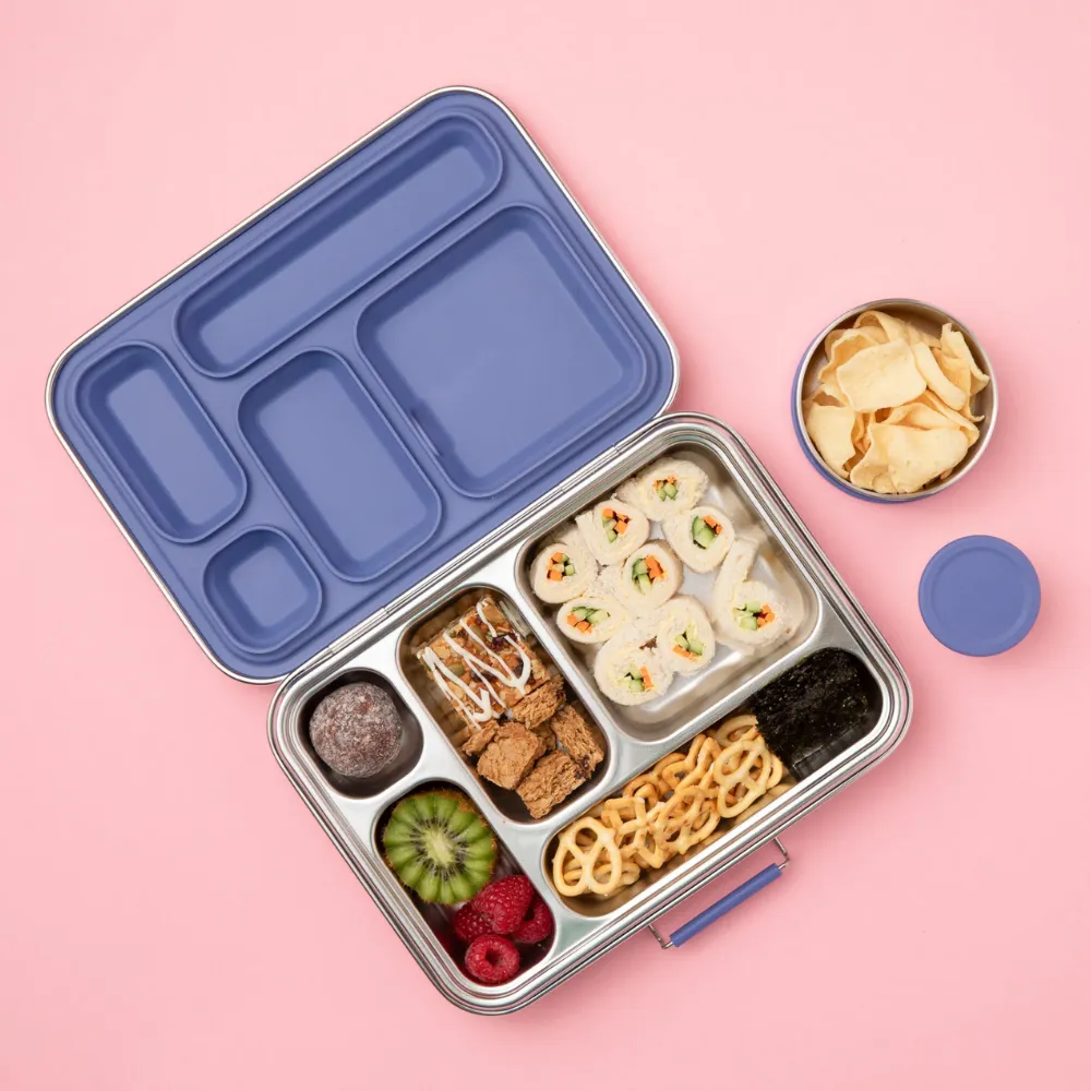 Nudie Rudie Lunch Box Stainless Steel Bento Box & Pots - Indigo