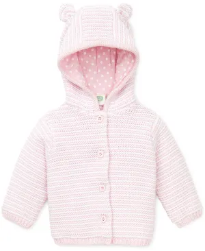 Pink Textured Hoodie