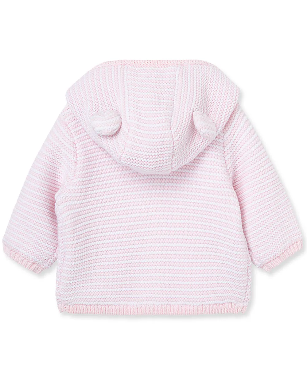 Pink Textured Hoodie