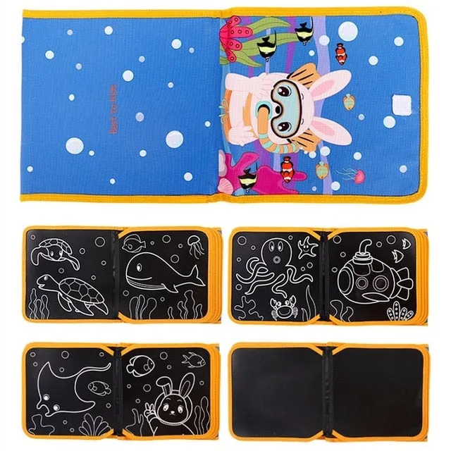 Portable Chalk Board Drawing Book