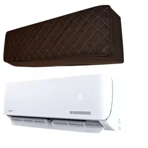 Quilted AC Cover - (Inner   Outer Unit Set) - Dark Brown