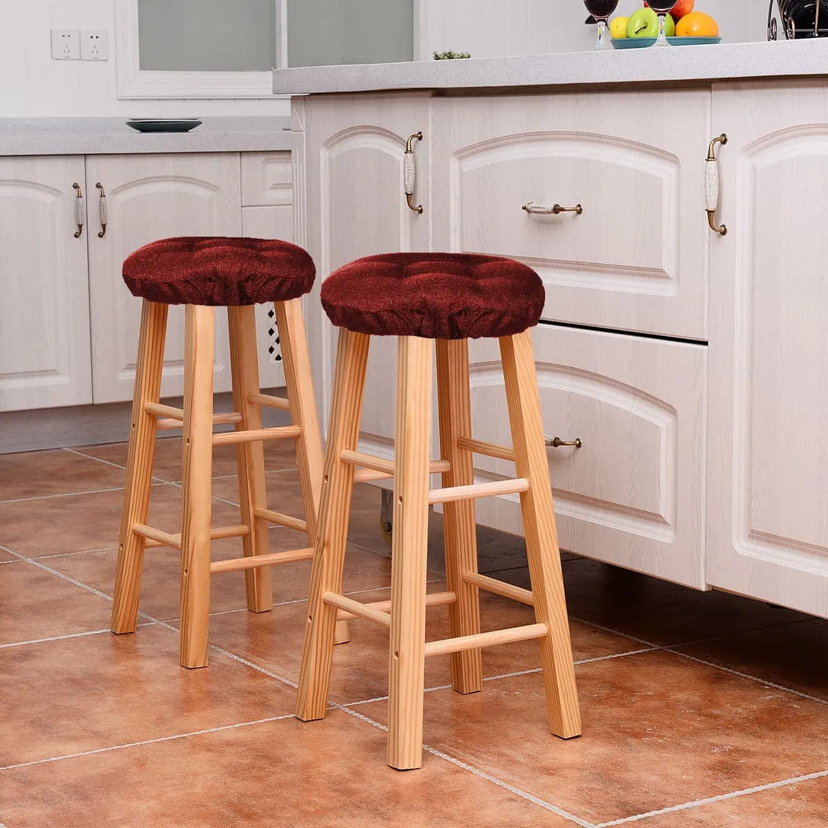 Rave Red Indoor / Outdoor Barstool Cover - Cushioned, Adjustable