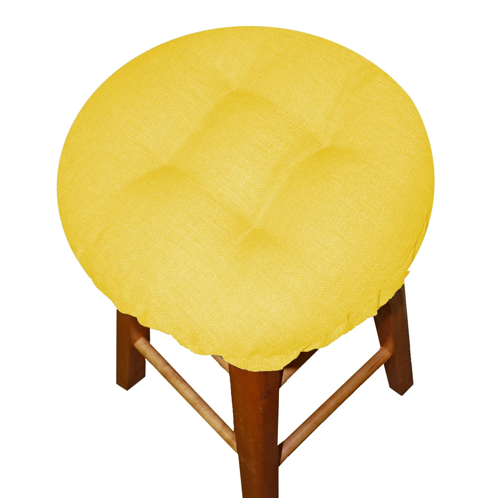 Rave Yellow Gold Bar Stool Cover with Adjustable Drawstring Yoke