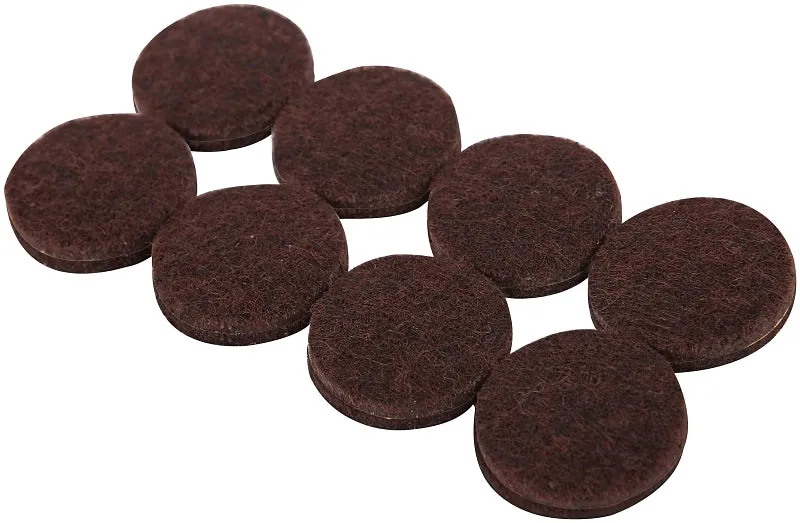 Shepherd Hardware 9862 Furniture Pad, Felt, Brown, 1 in Dia, 5 mm Thick, Round, 16/PK :CD 16: QUANTITY: 1