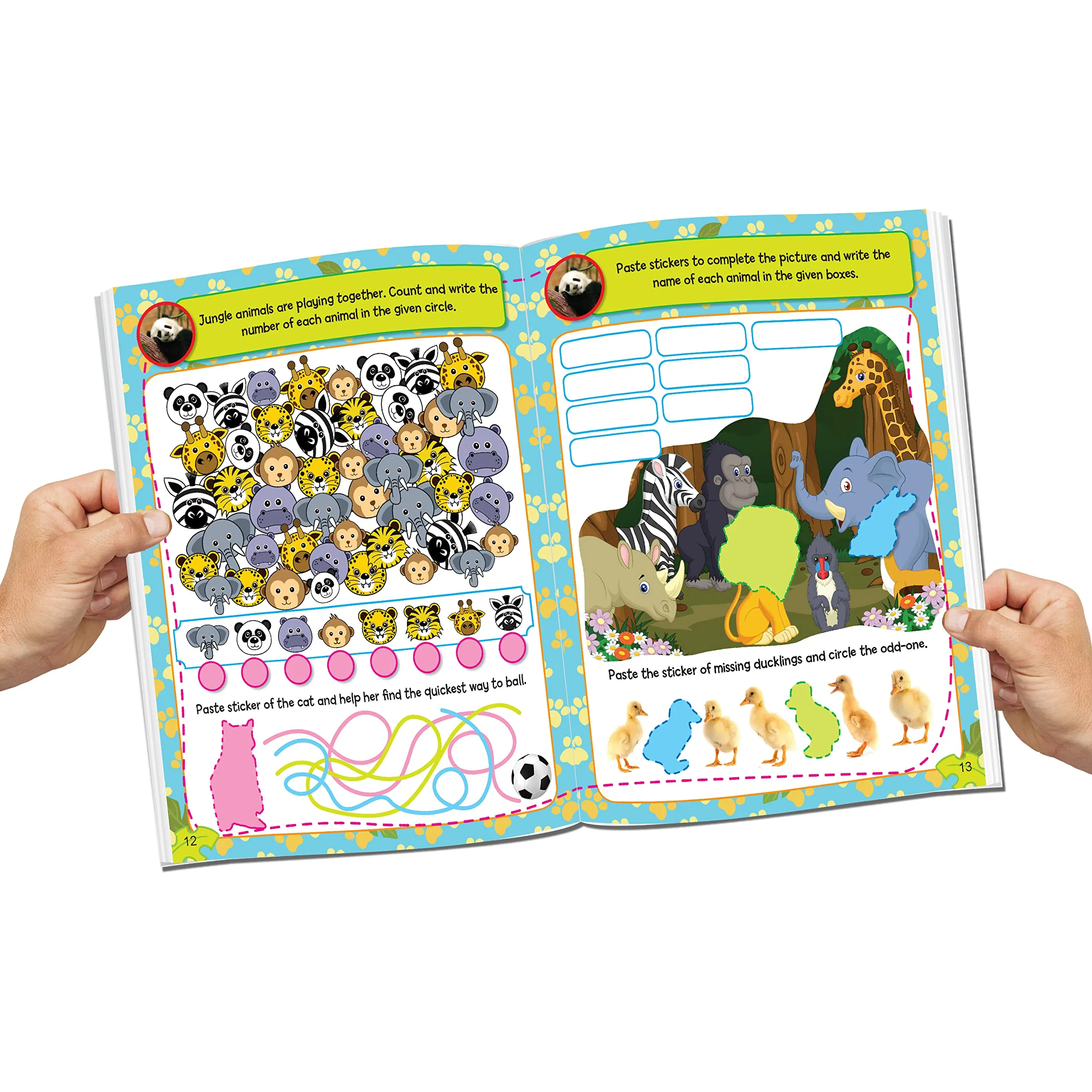 Sticker Activity Books for Children Age 3-6 years (Pack of 5)