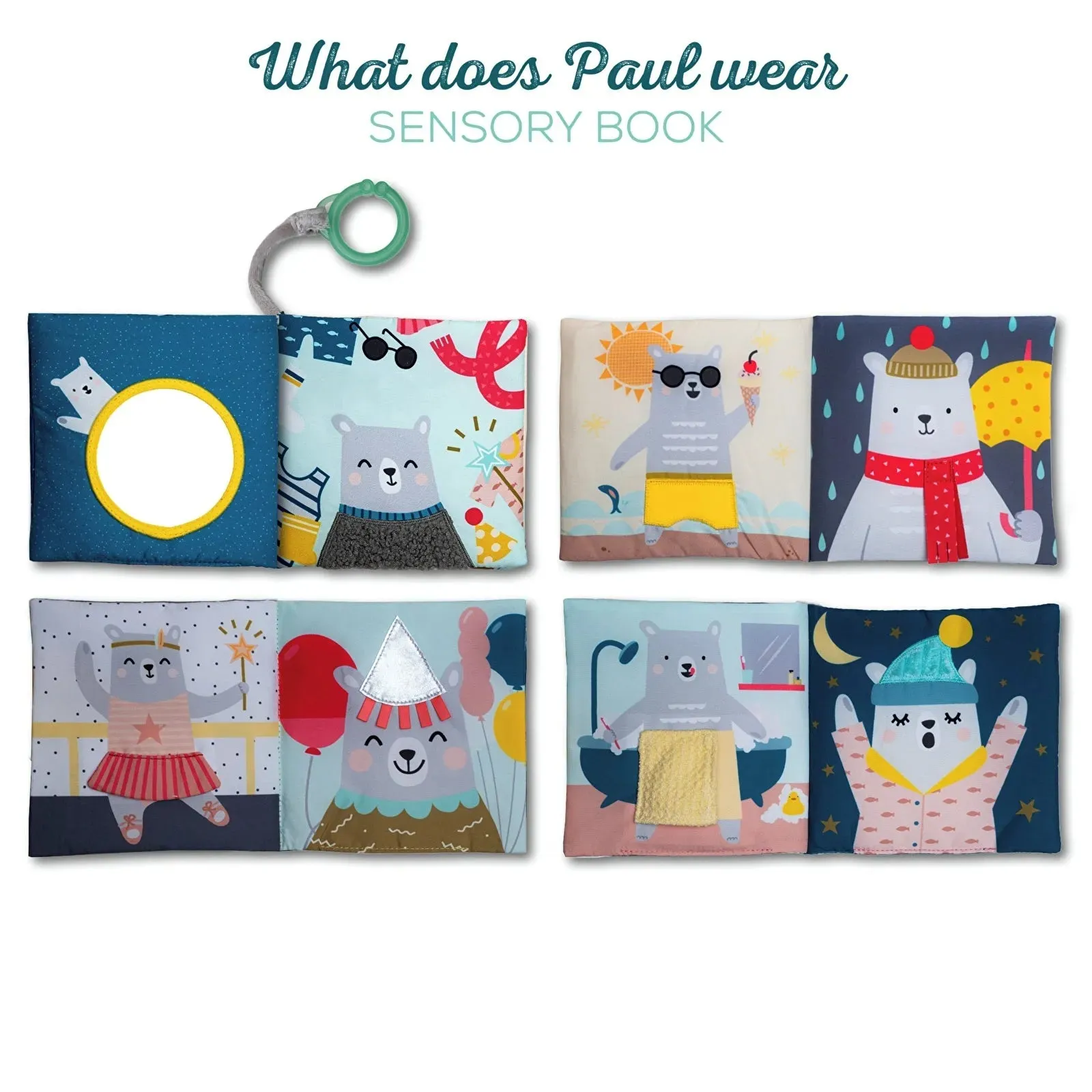 Taf Toys What Does Paul Wear? Book Blue Mix