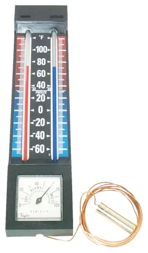 Taylor 5329 Thermometer with Hygrometer, -40 to 100 deg F :EA: QUANTITY: 1