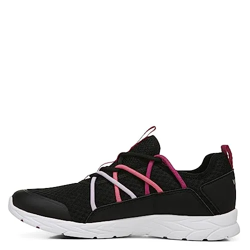 Vionic Women's Brisk Zeliya Slip-on Walking Shoes - Ladies Active Sneakers with Concealed Orthotic Arch Support Black and Pink